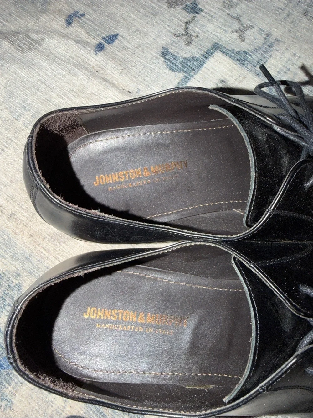 Johnston & Murphy polished black